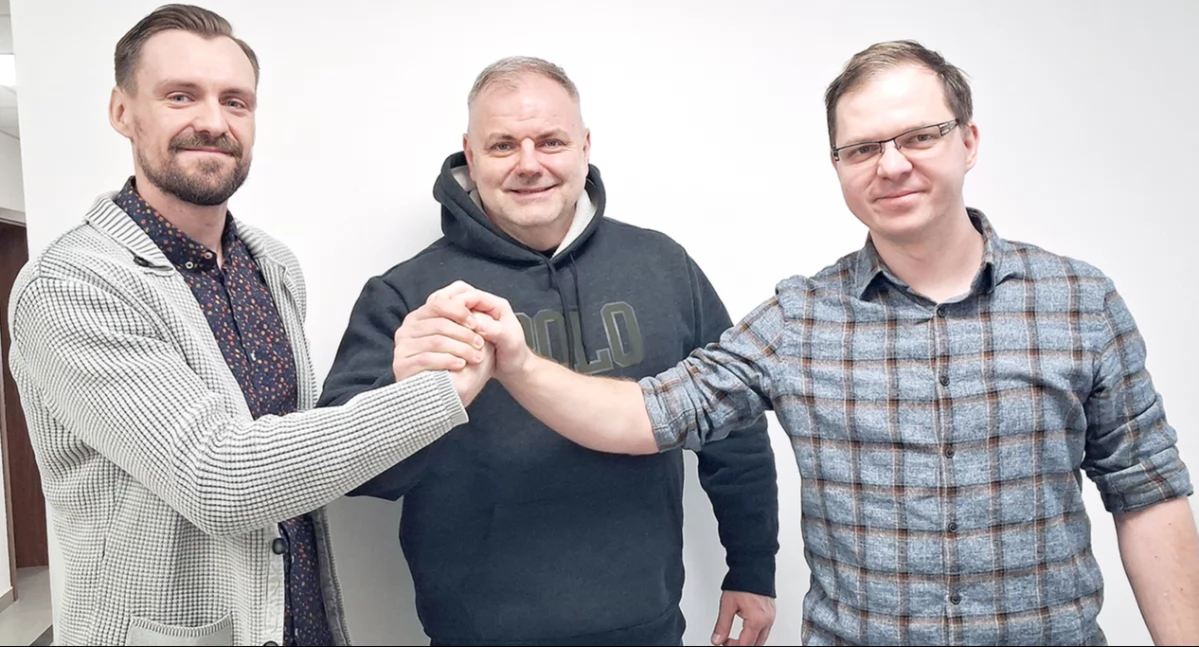 Marzy im się wielkie wspinanie w Siedlcach: Grzegorz Głuchowski, Robert Chojecki i Wojciech Wielogórski. Fot. Siriss