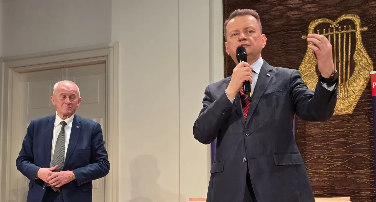 Mariusz Błaszczak przyjechał do Siedlec na zaproszenie posła Krzysztofa Tchórzewskiego. Fot. MP