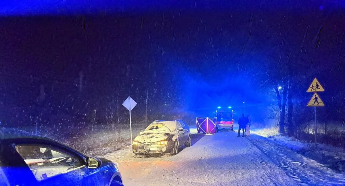 Tragiczny wypadek w miejscowości Iwowe. 57-letni pieszy zginął po potrąceniu - fot. Policja Garwolin