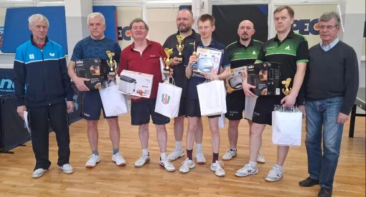 Tenis stołowy, Maciej Groszek Arkadiusz Królak mistrzami Siedlec deblu - zdjęcie, fotografia