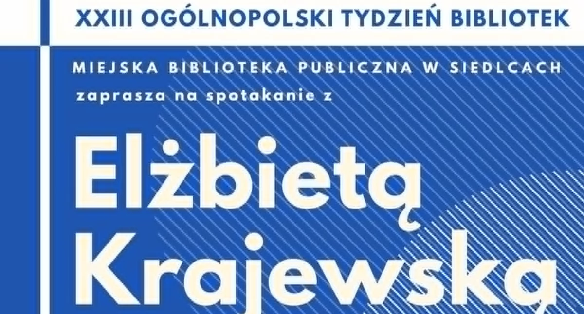 Spotkanie z Elżbietą Krajewską w Siedlcach. Promocja książki - Z dna szuflady