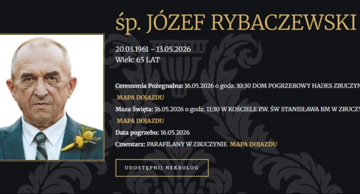 Odeszli, Zmarł Józef Rybaczewski - zdjęcie, fotografia