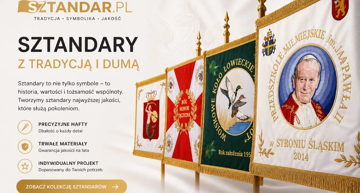 Promocja, przygotować projekt sztandaru szkoły - zdjęcie, fotografia