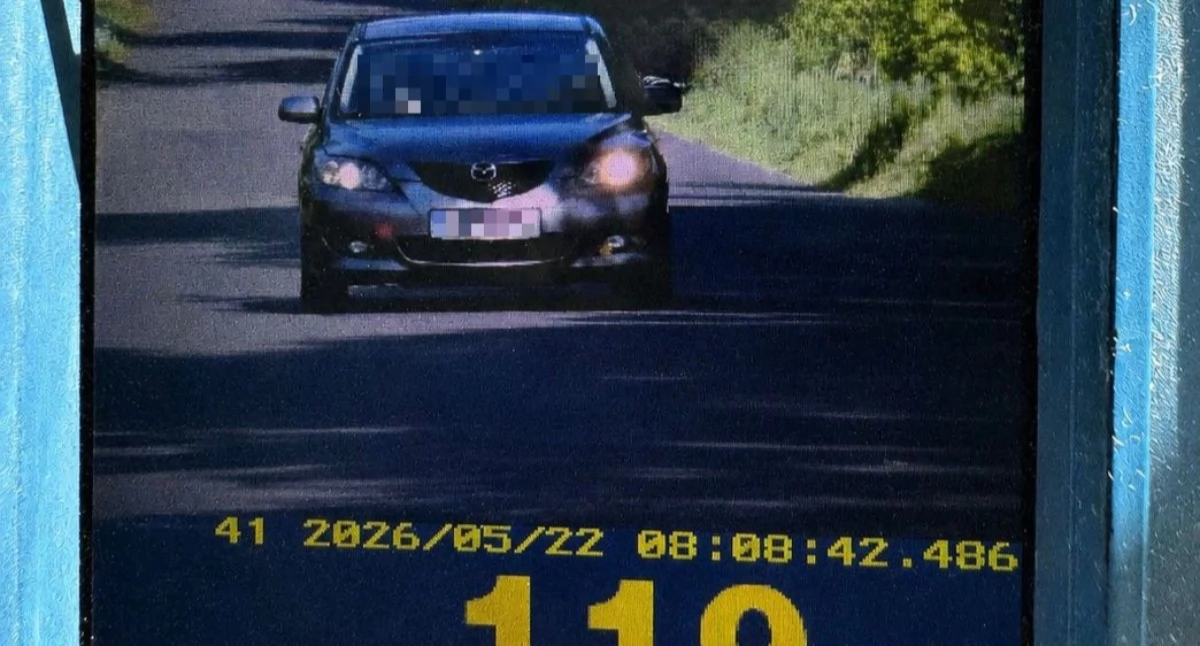Pędził 119 km/h przez teren zabudowany. Stracił prawo jazdy - fot. Policja Garwolin