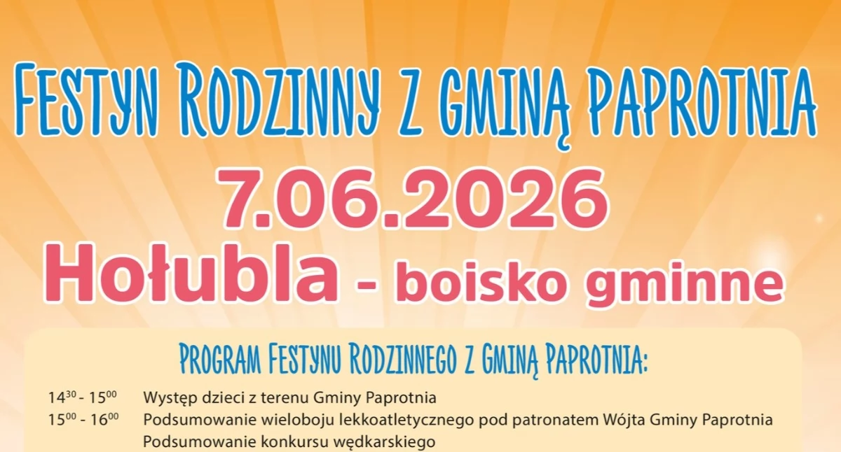 program Festynu Rodzinnego w Hołubli (gm. Paprotnia)
