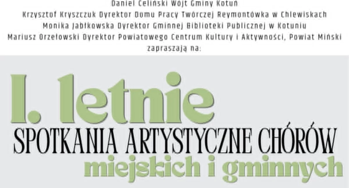 Muzyka chóralna zabrzmi w Reymontówce. Pierwsze takie spotkanie w Chlewiskach
