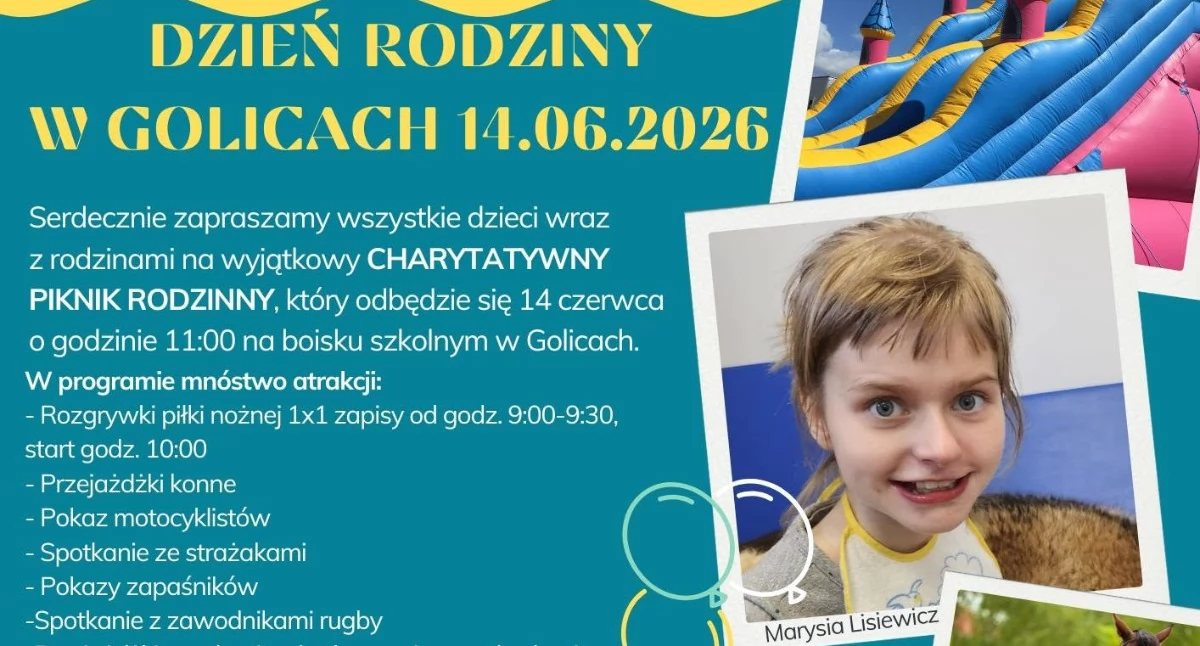 Charytatywny Dzień Rodziny w Golicach. Piknik pomoże Marysi Lisiewicz
