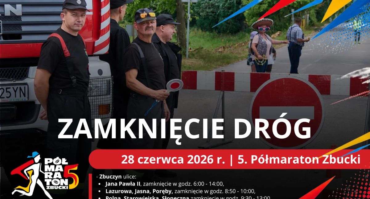 Uwaga kierowcy. W niedzielę utrudnienia i zamknięte drogi w gminie Zbuczyn