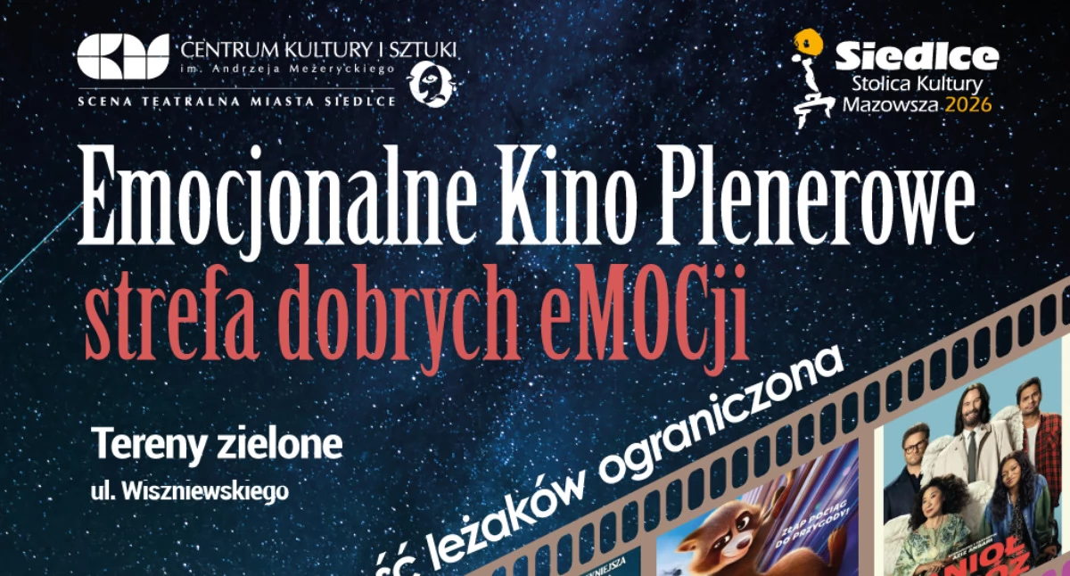 Kino pod chmurką wraca do Siedlec. W lipcu pięć bezpłatnych seansów