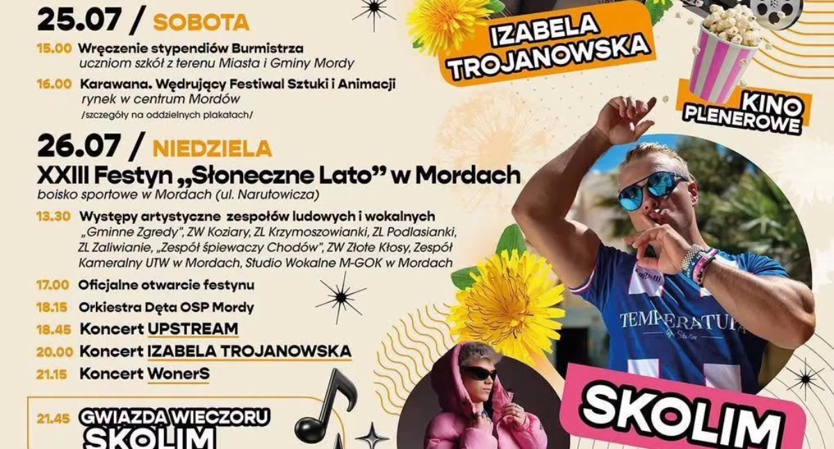Imprezy , najbliższy weekend Miasta Gminy Mordy Gwiazdą wieczoru będzie Skolim - zdjęcie, fotografia
