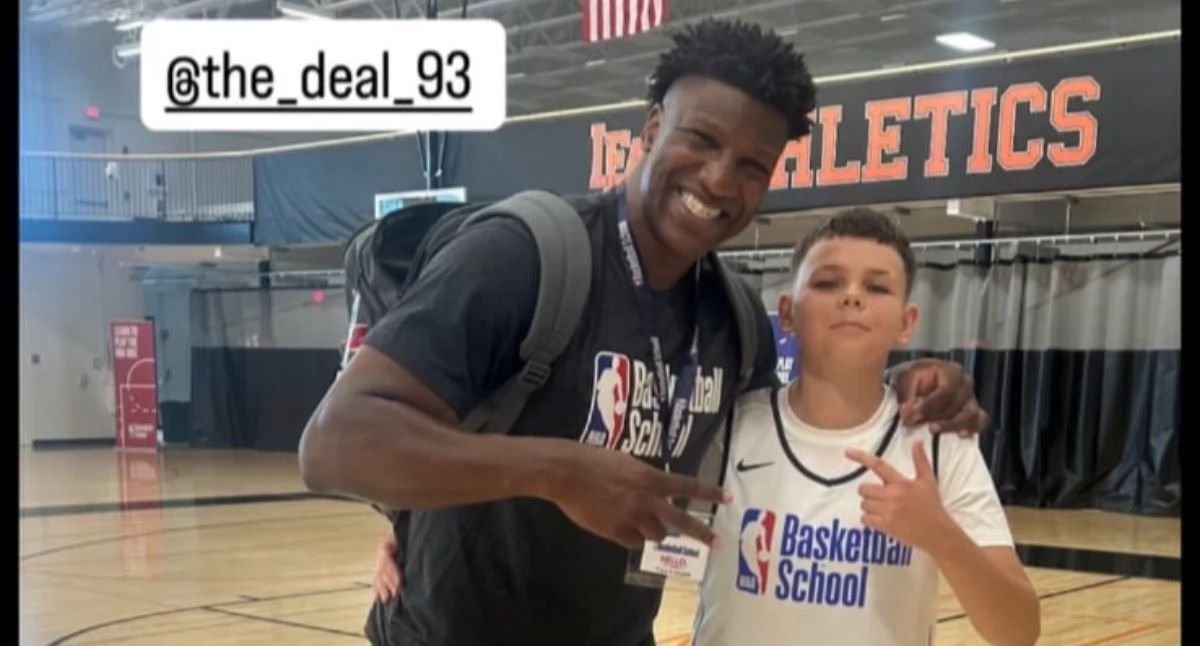 Oliwier Pióro i Yakhouba Diawara - były zawodnik NBA, a obecnie trener