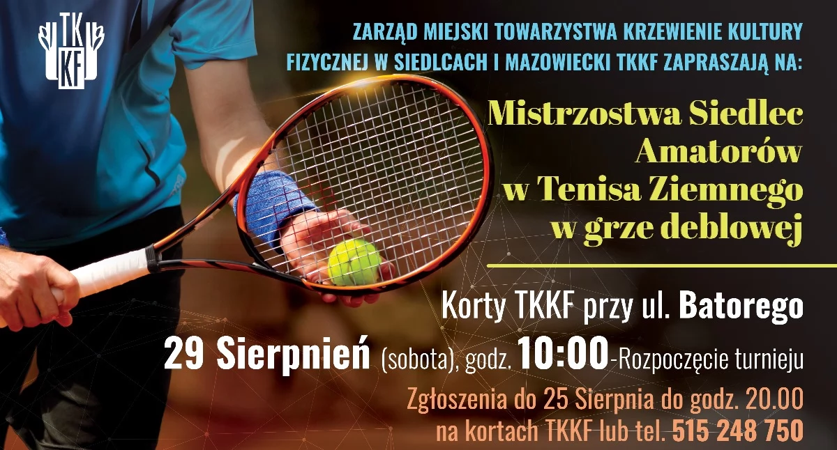 Inne sporty, Mistrzostwa Siedlec Amatorów Tenisie Ziemnym deblowej - zdjęcie, fotografia