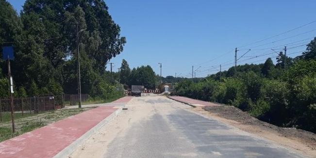 Droga przed otwarciem, widok od strony Kotunia - fot. ug