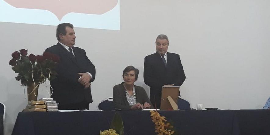Od lewej Jan Słomiak, Urszula Soszyńska i Stanisław Kuziak - fot. 