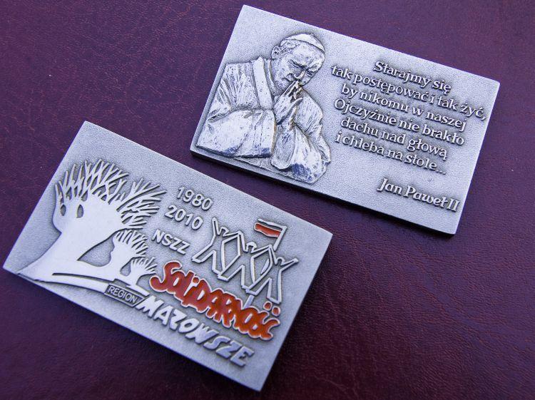 Pamiątkowy medal  fot.Janusz Mazurek - fot. 