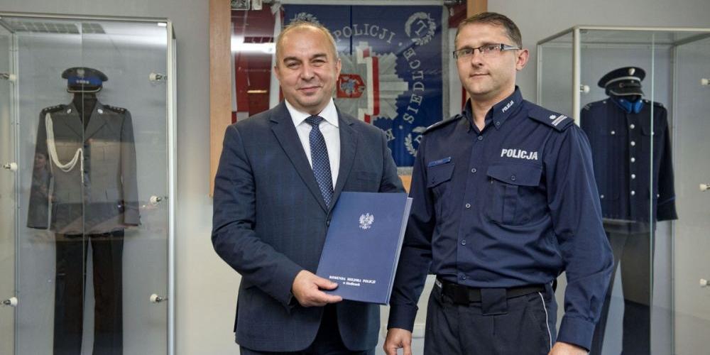Starosta Siedlecki Dariusz Stopa i podinsp. Dariusz Król Zastępcy Komendanta Miejskiego Policji w Siedlcach - fot. Aga Król