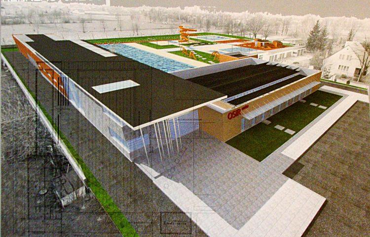 Tak będzie wyglądał według architektów zmodernizowany obiekt sportowo-rekreacyjny przy ul. Browarnej w Łukowie. Fot. PGL - fot. 