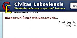 Civitas Lukoviensis - Pierwszy łukowski portal społecznościowy. Zrzut ekranu - fot. 