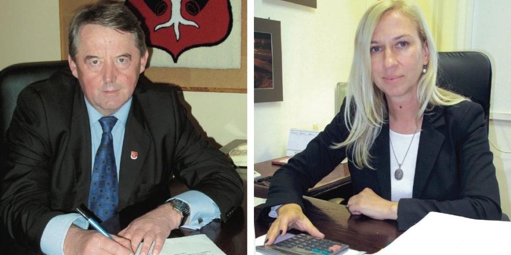 Marek Janiec, przewodniczący Rady Miasta i Katarzyna Nozdryn-Płotnicka, skarbnik miasta. Fot. J. Janusz - fot. 