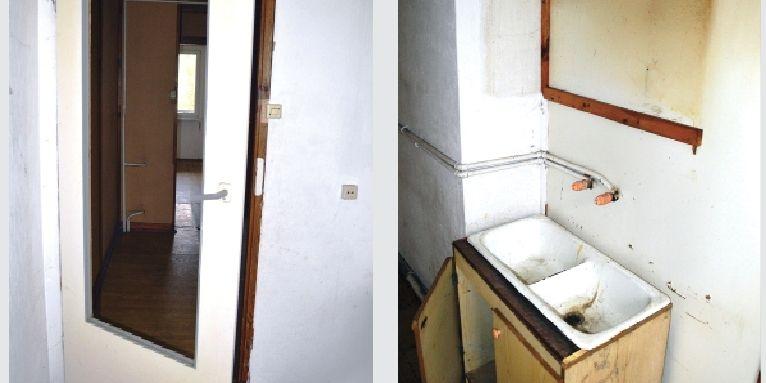 Popękane ściany, drzwi bez szyb, łazienki jak za czasów komuny. W takich warunkach nie da się normalnie żyć - twierdzą nowi lokatorzy. Fot. MC - fot. 