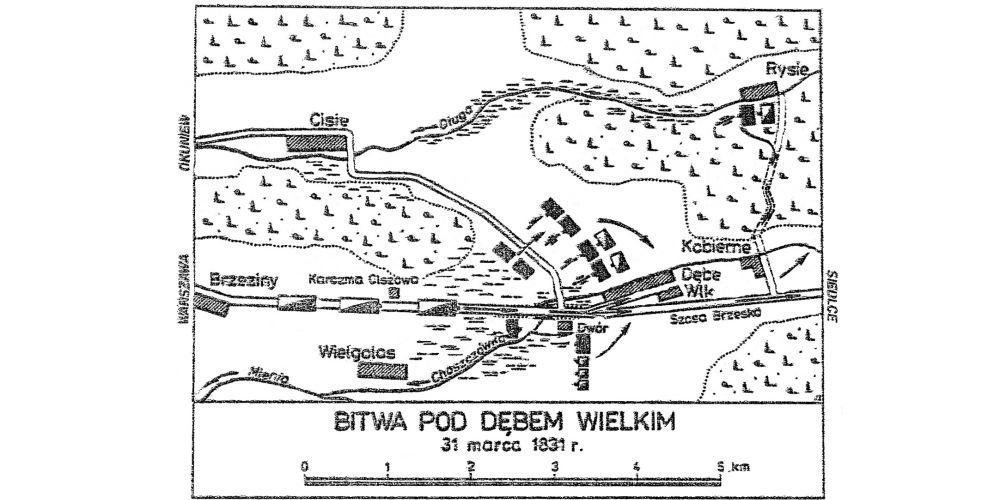 Szkic bitwy pod Dębem Wielkim - http://www.wojsko-polskie.pl - fot. 