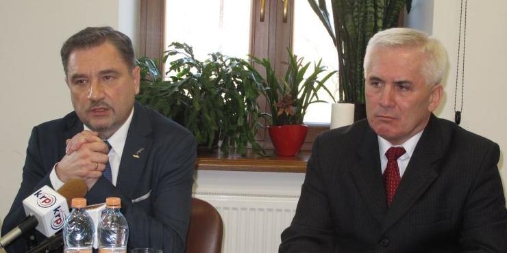 Piotr Duda i Sylwester Czyżyk - przewodniczący siedleckiej Solidarności 