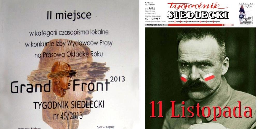 Dyplom dla Tygodnika Siedleckiego i nagrodzona okładka - fot. 