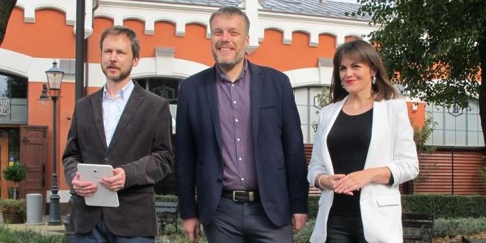 Od lewej: Tomasz Pniewski, Adrian Zandberg, Dorota Olko. Fot. Siriss