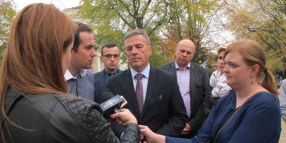 Konferencja prasowa Andrzeja Sitnika