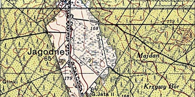 Wieś Jagodne na mapach topograficznych z lat 1937-1938 - fot. 