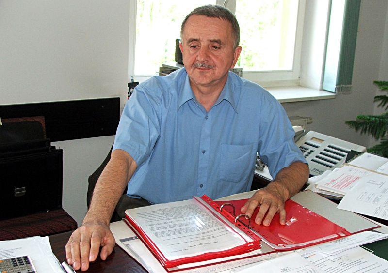 Prezes PEC w Łukowie, Krzysztof Poreda, prawdopodobnie odwołany ze stanowiska, dziś normalnie przyszedł do pracy... Fot. PGL - fot. 