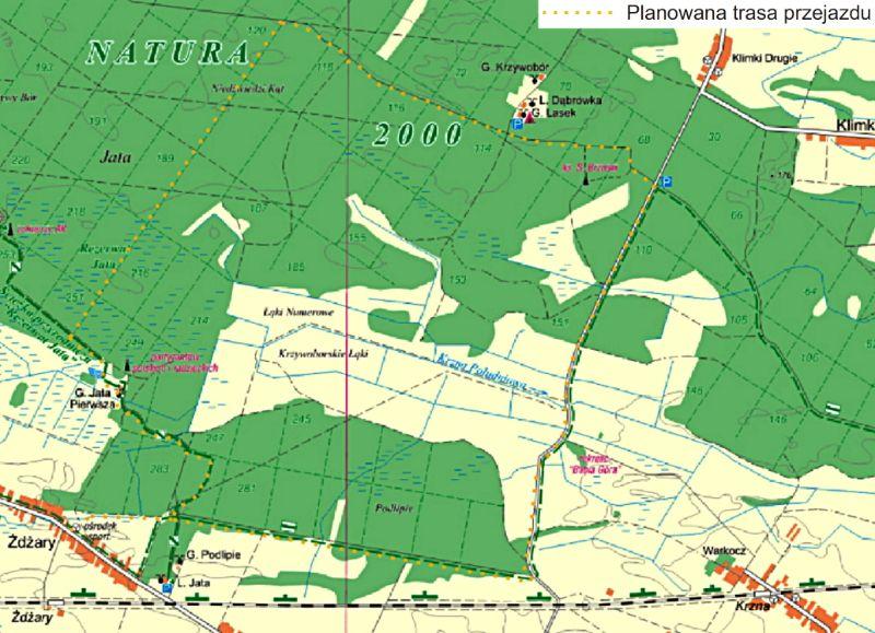 Mapka z trasą „Eko-majówki na rowerze” - fot. 