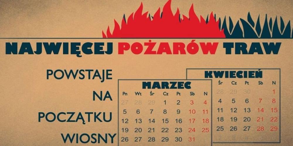 Plakat promujący akcję „Nie dla wypalania traw\