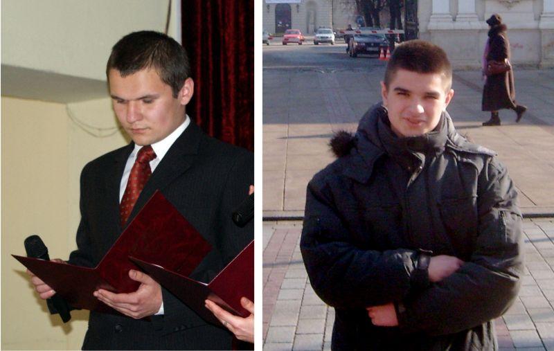 Olimpijczycy z I LO im. T. Kościuszki w Łukowie: (od lewej) Ryszard Górski i Sebastian Chmiel. Fot. Arch. I LO w Łukowie - fot. 