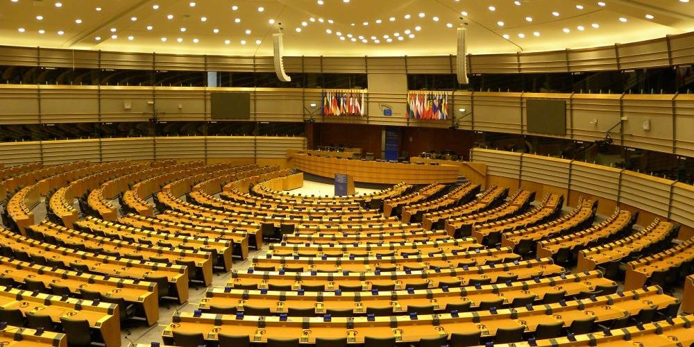 Sala obrad plenarnych w Parlamencie Europejskim w Brukseli. Fot. S. Jastrzebski  - fot. 