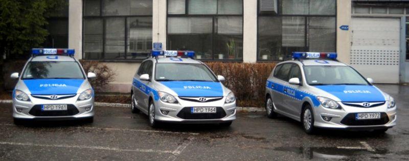 Nowe Hyundaie wyjechały w teren. Fot. Arch. KPP w Łukowie - fot. 