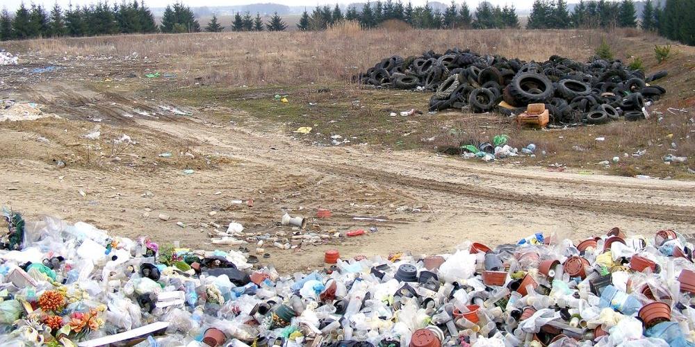 Na gminnym składowisku odpadów komunalnych w Niedźwiadce. Nieczynne od lat niszczeje. Fot. PGL - fot. 