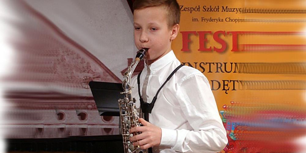 Łukasz Smyk podczas swego występu na Festiwalu Instrumentów Dętych w Białej Podlaskiej. Fot. W. J. Smyk - fot. W. J. Smyk