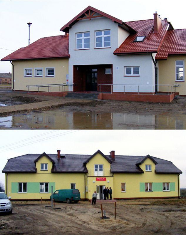 Nowe świetlice (od góry) w Ryżkach i w Grudzi. Fot. PGL - fot. 