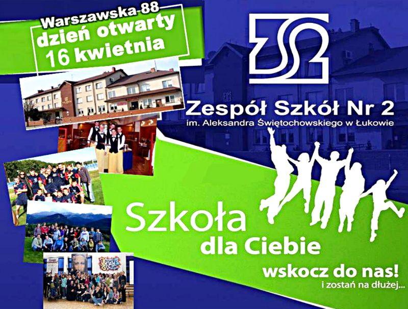 Ulotka ZS nr 2 w Łukowie na sobotni Dzień Otwarty - fot. 