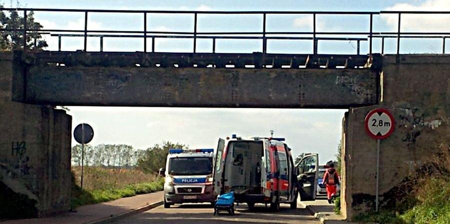 Sokołowski wiadukt, gdzie 24-letni mężczyzna planował popełnić samobójstwo. Fot. Arch. KPP w Sokołowie Podlaskim - fot. 
