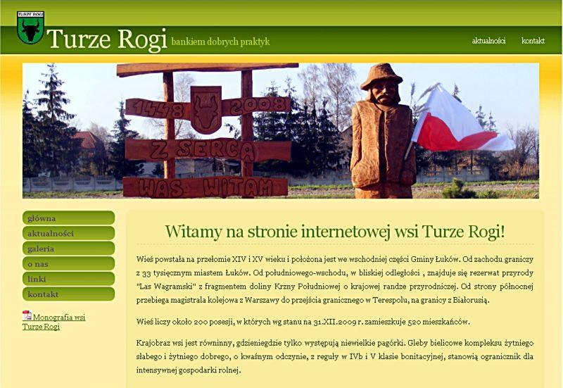 Strona internetowa Turzych Rogów rozwija się tak samo dynamicznie jak wieś. - fot. 
