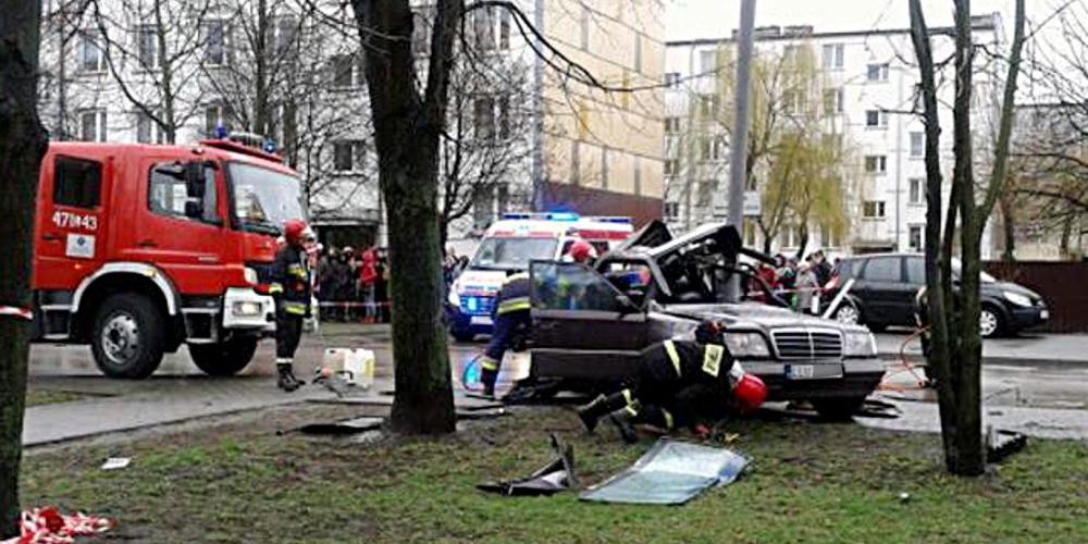 Miejsce wypadku na ul. 11 Listopada w Łukowie. Fot. Czytelniczka - fot. 