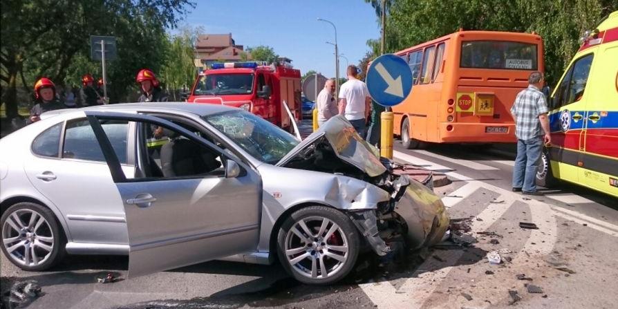 Sokołów, miejsce w którym doszło do zderzenia gimbusa z seatem. Fot. Maciej Tomaszewski - fot. 