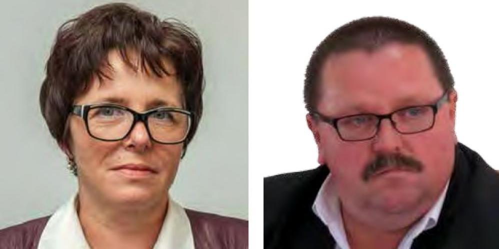 Dyrektor SP ZOZ w Sokołowie Podlaskim, Ewa Kwiatkowska i starosta Sokołowski, Leszek Iwaniuk. Oboje - zdaniem prokuratury - są niewinni... Fot. J. Mazurek i J. Pycka - fot. 