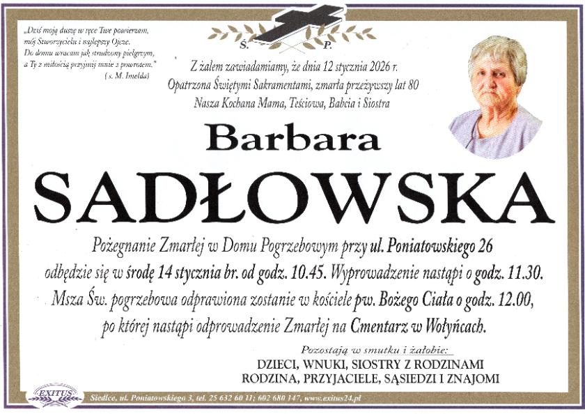 Barbara Sadłowska