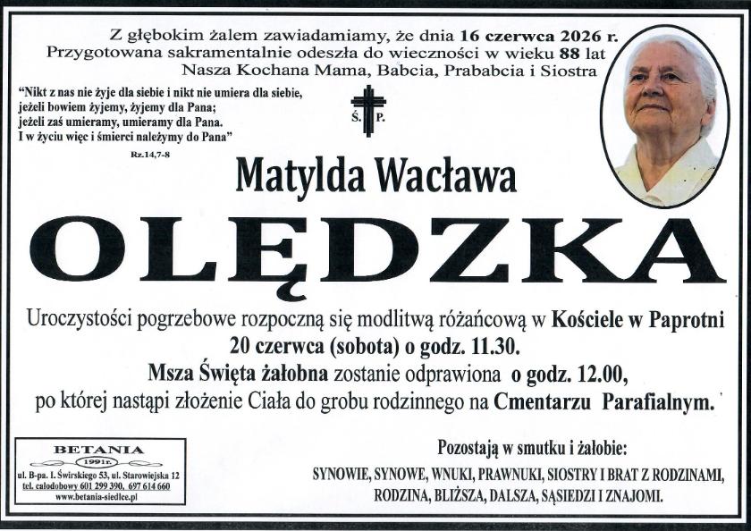 Matylda Wacława Olędzka