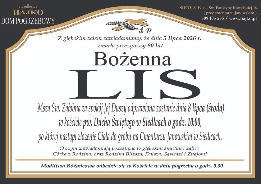 Lis Bożenna