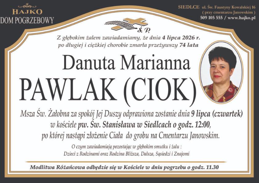 Danuta Marianna Pawlak (Ciok)