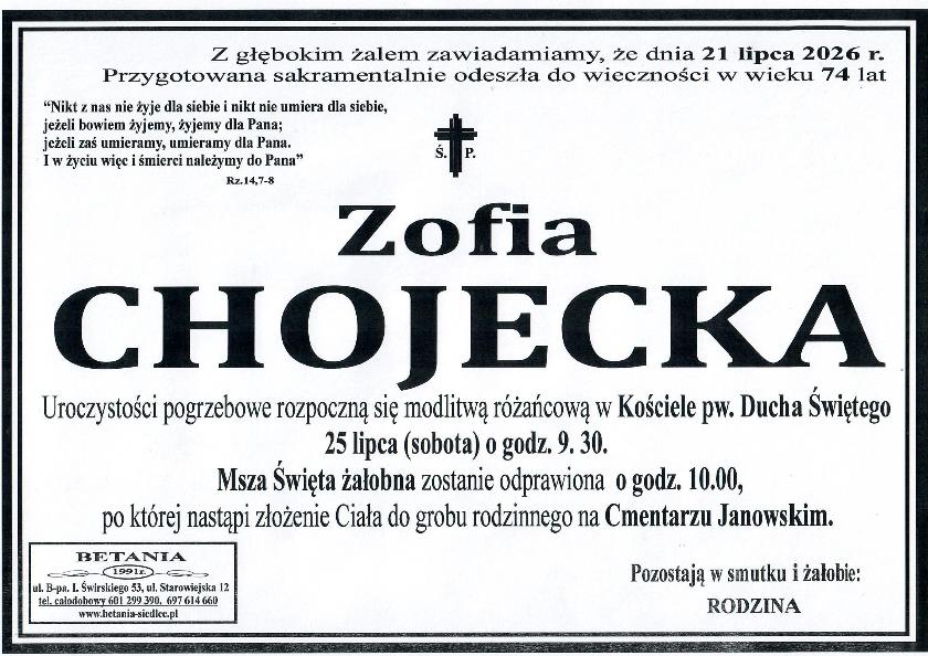Zofia Chojecka 